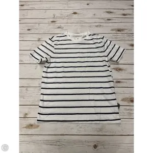 Top Short Sleeve By Banana Republic In Striped Pattern, Size: M