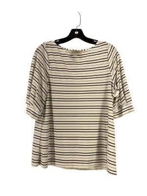 Top Short Sleeve By H&m In Striped Pattern, Size: M