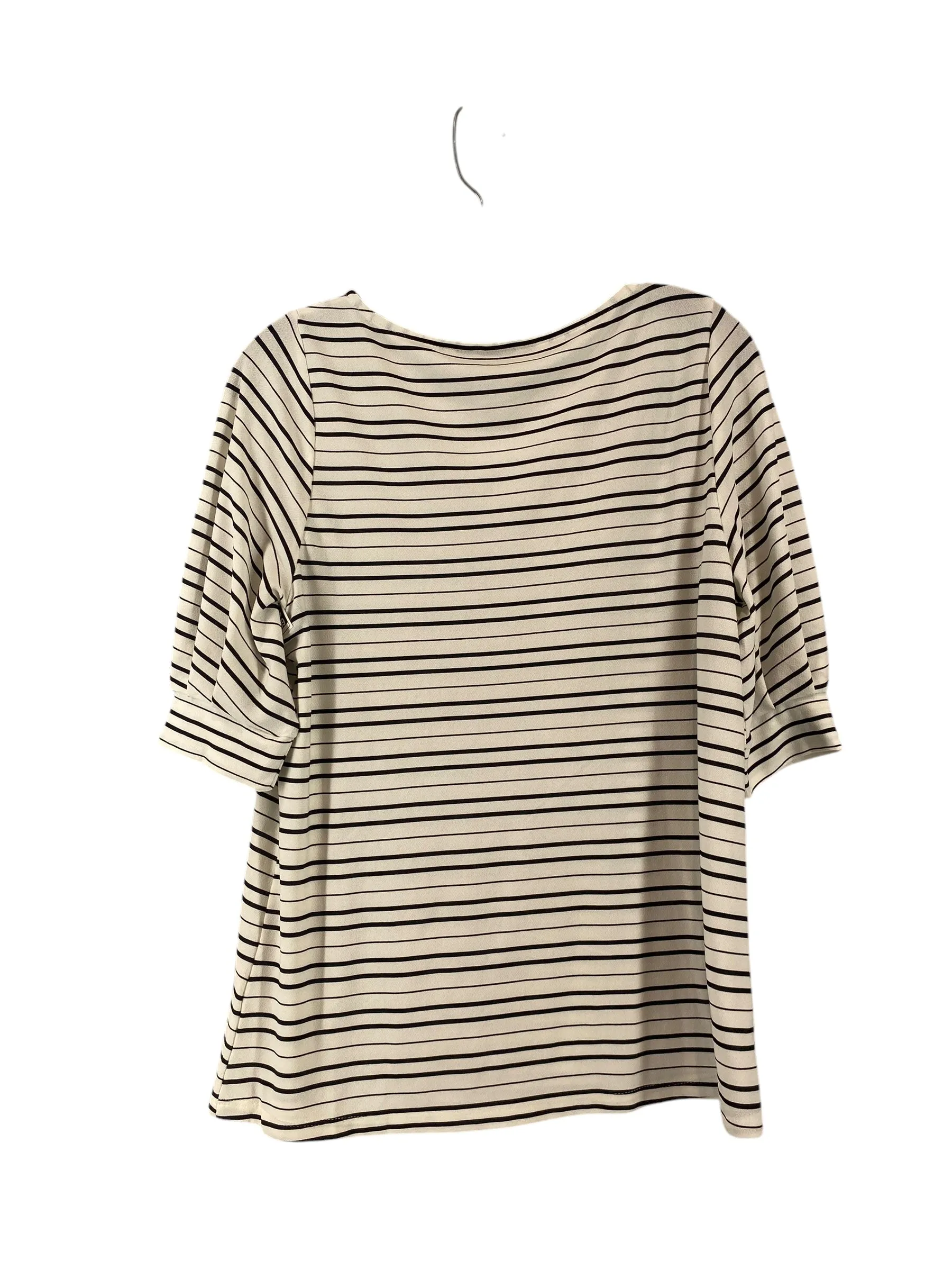 Top Short Sleeve By H&m In Striped Pattern, Size: M