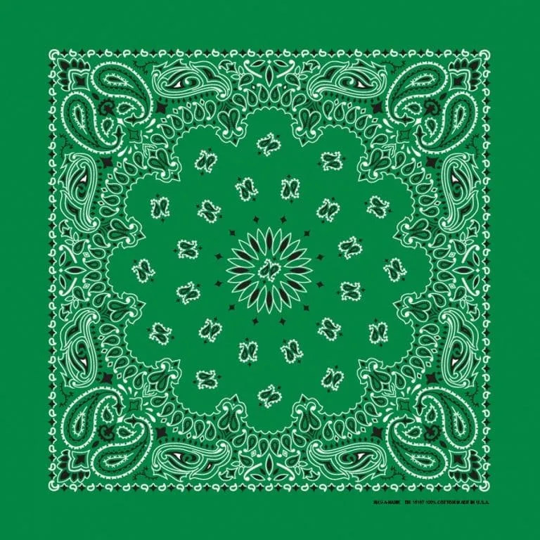 Traditional Paisley Bandanas in 24 Colors