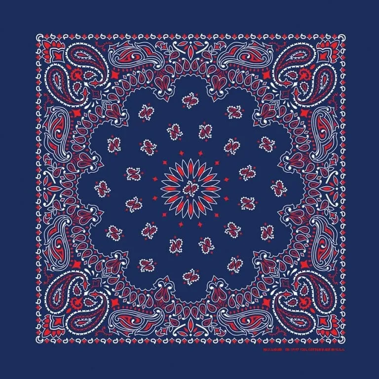 Traditional Paisley Bandanas in 24 Colors