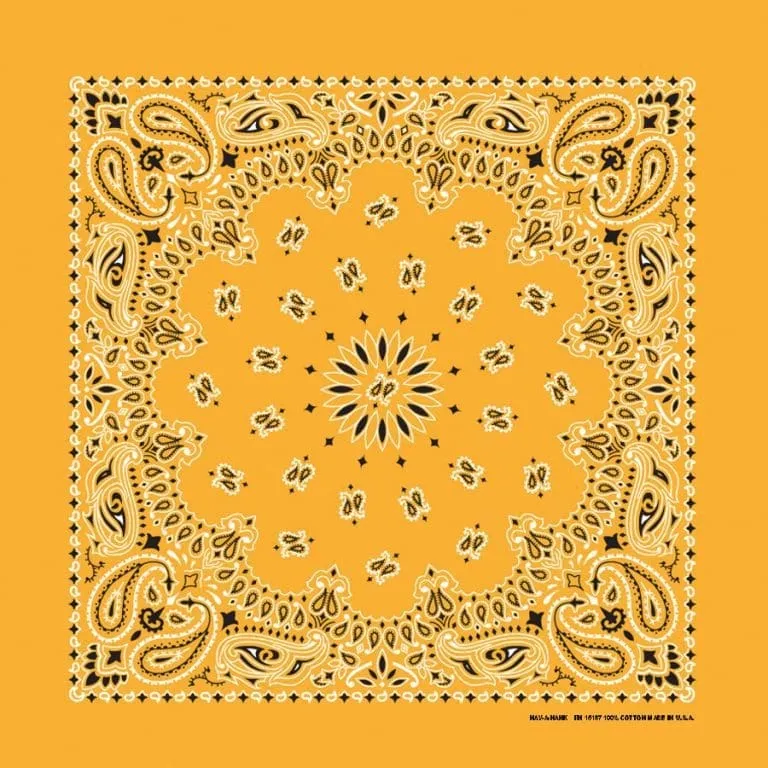 Traditional Paisley Bandanas in 24 Colors