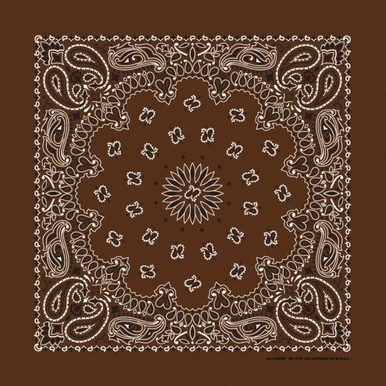 Traditional Paisley Bandanas in 24 Colors