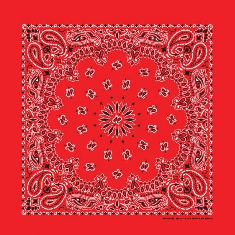 Traditional Paisley Bandanas in 24 Colors