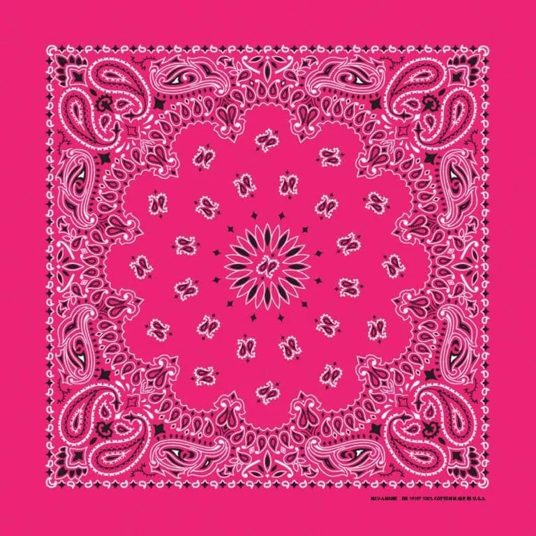Traditional Paisley Bandanas in 24 Colors