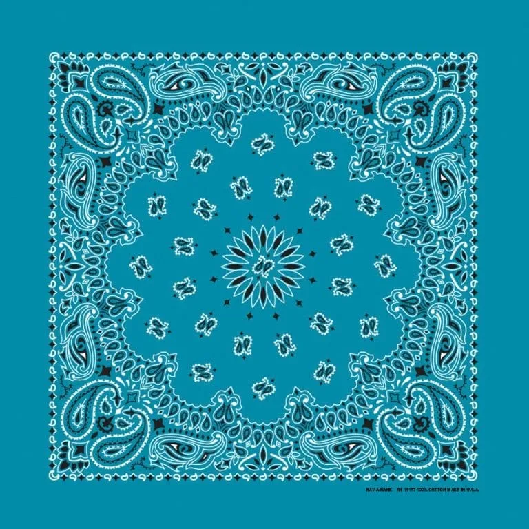Traditional Paisley Bandanas in 24 Colors