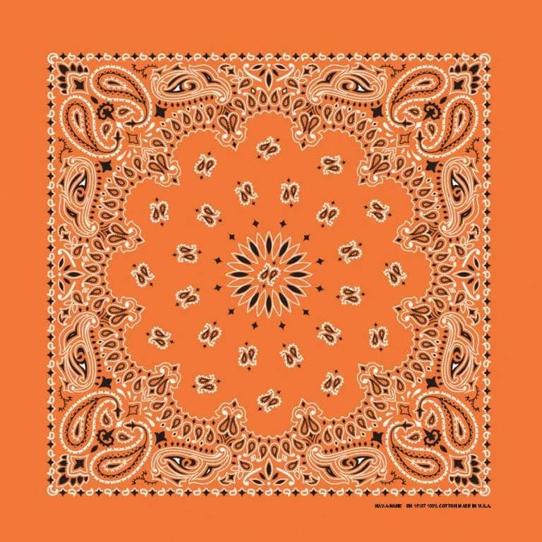 Traditional Paisley Bandanas in 24 Colors