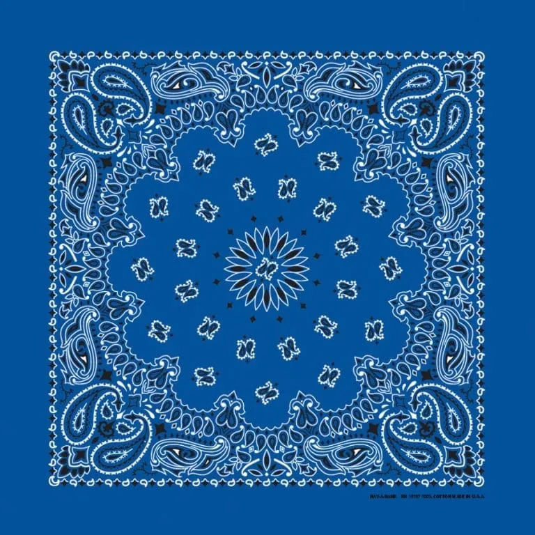 Traditional Paisley Bandanas in 24 Colors