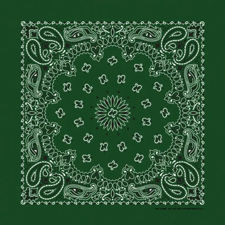 Traditional Paisley Bandanas in 24 Colors
