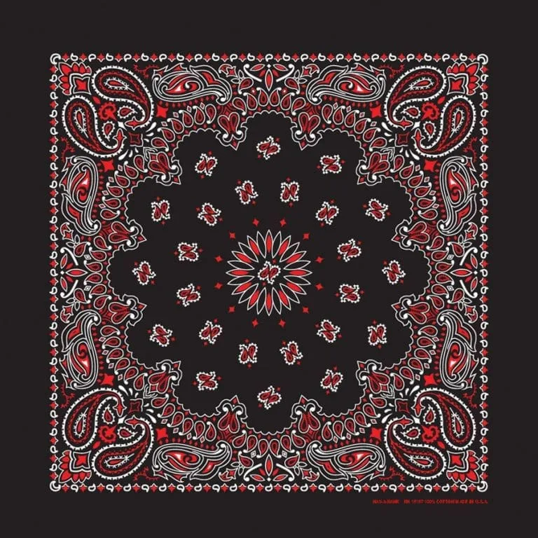 Traditional Paisley Bandanas in 24 Colors