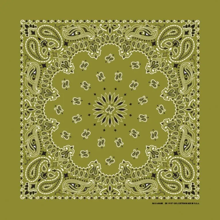 Traditional Paisley Bandanas in 24 Colors