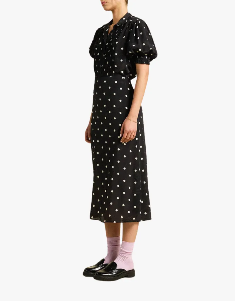Trovata Demi Skirt in Black Polka Dots
