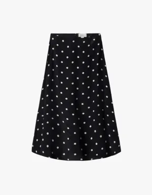 Trovata Demi Skirt in Black Polka Dots