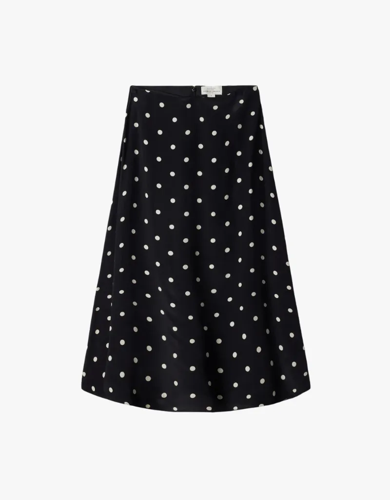 Trovata Demi Skirt in Black Polka Dots
