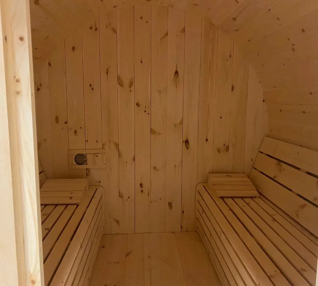 True North 6 Person 8' Long Barrel Sauna