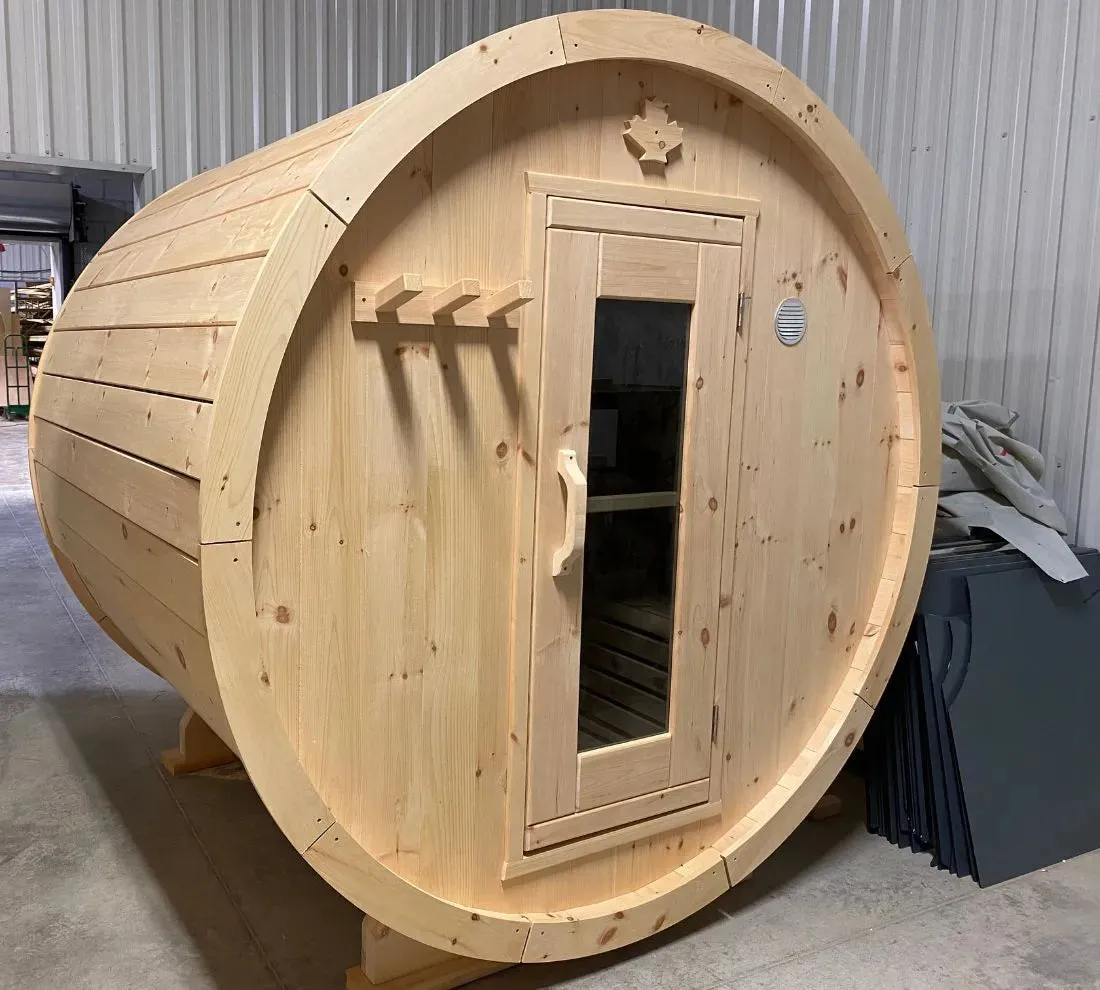 True North 6 Person 8' Long Barrel Sauna