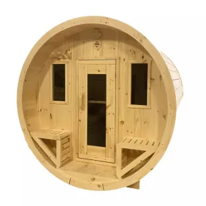 True North 6 Person 8' Long Barrel Sauna