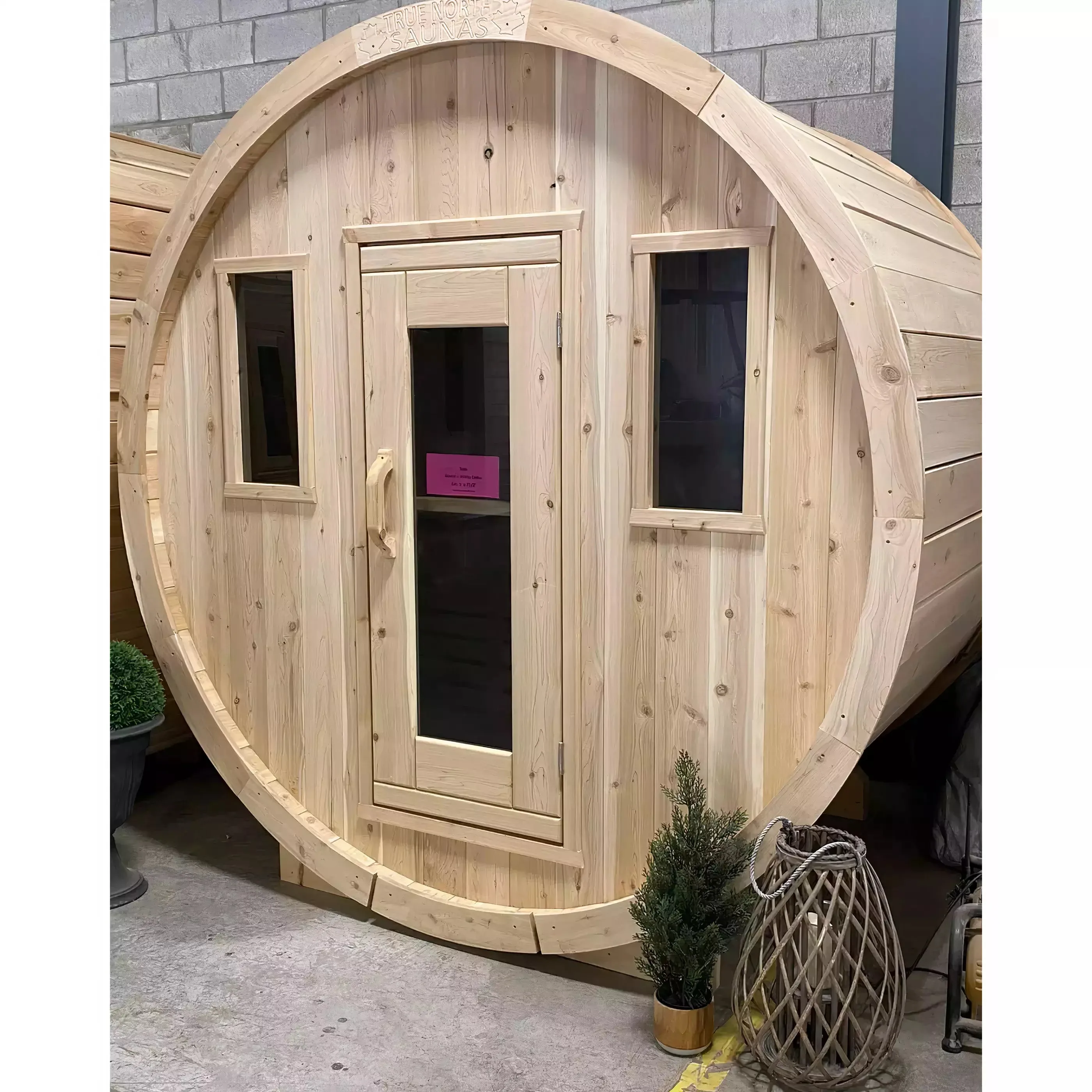 True North 6 Person 8' Long Barrel Sauna