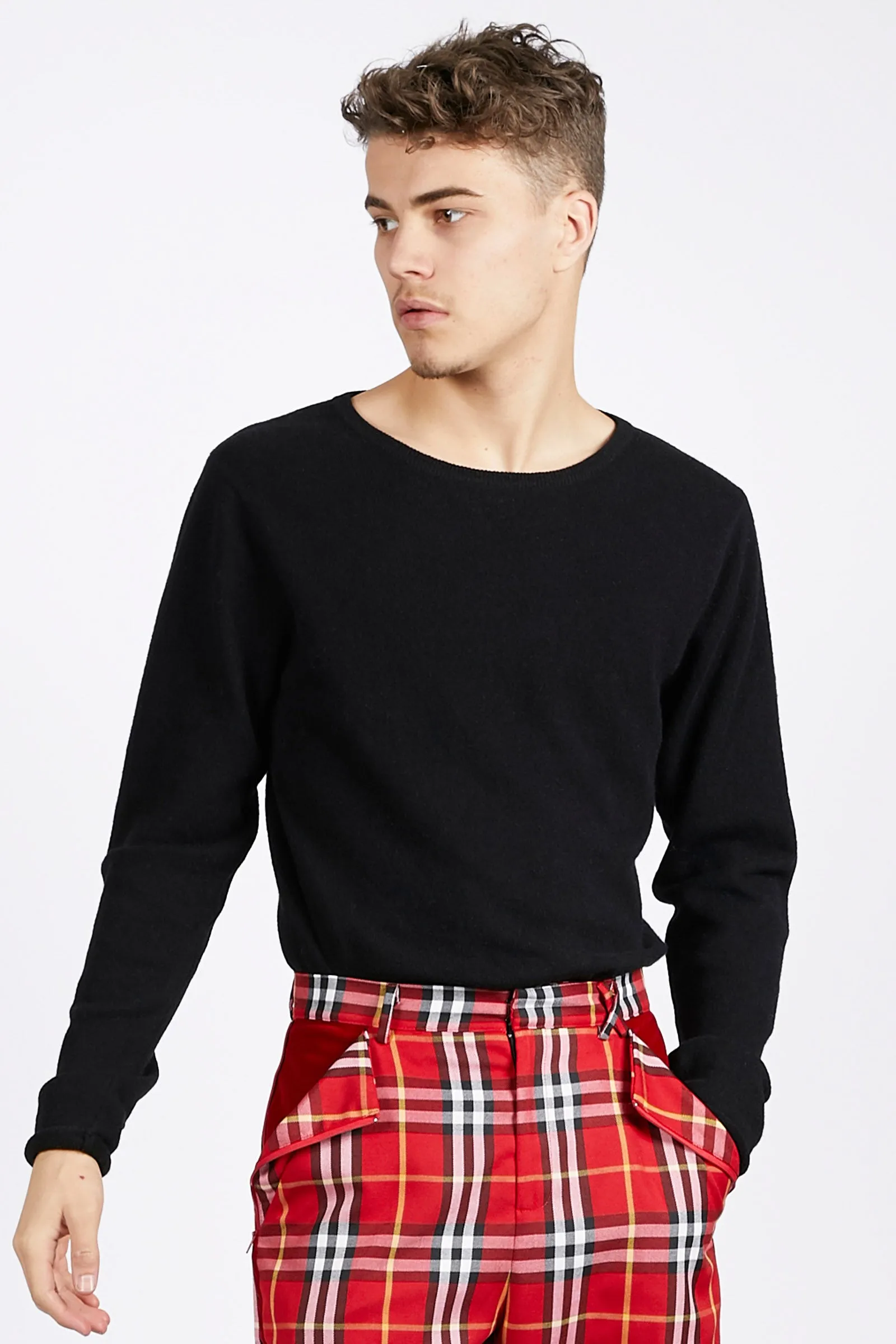 Unisex Cashmere Jumper with Guard Elbow Patches