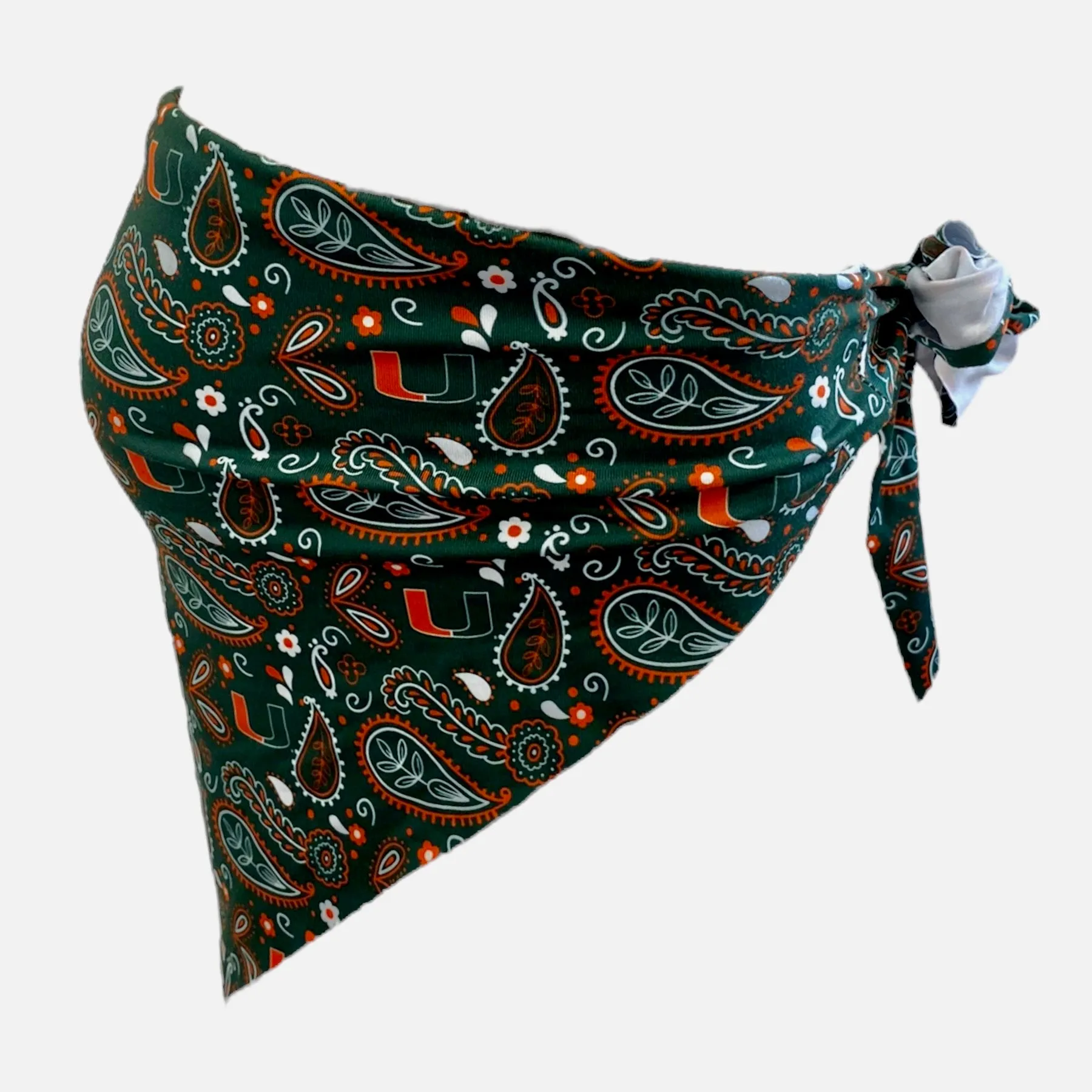 University of Miami Pattern Bandana Top