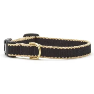 Up Country Cat Collar Black & Tan Bamboo
