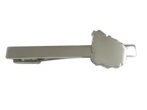Uruguay Map Shape Pendant Square Tie Clip