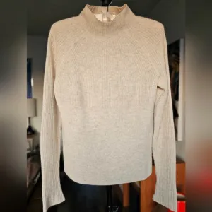 VINCE. Mixed Gauge Cashmere Mock Neck Sweater