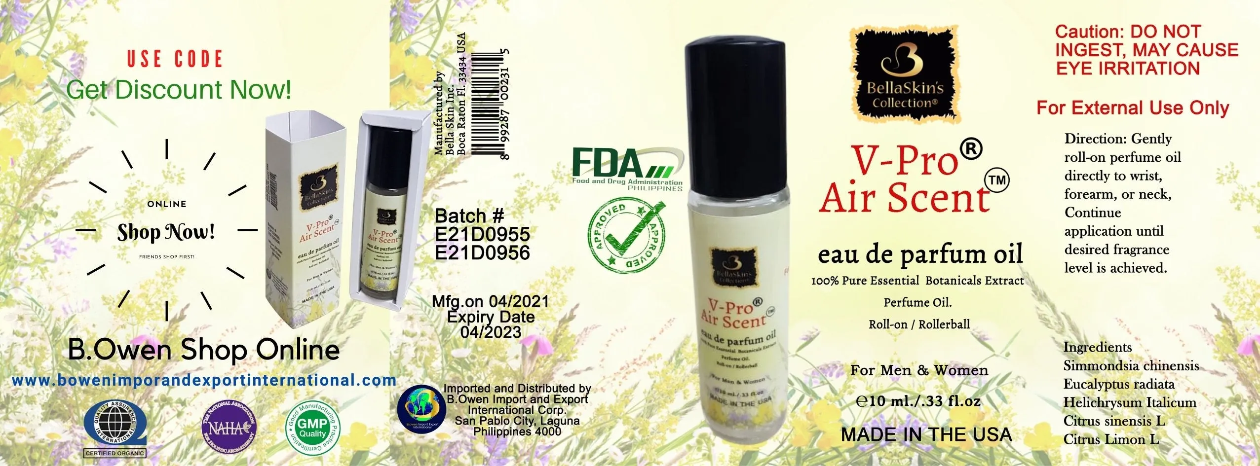 VPRO AIR SCENT 0.33 oz.( 10ml.)