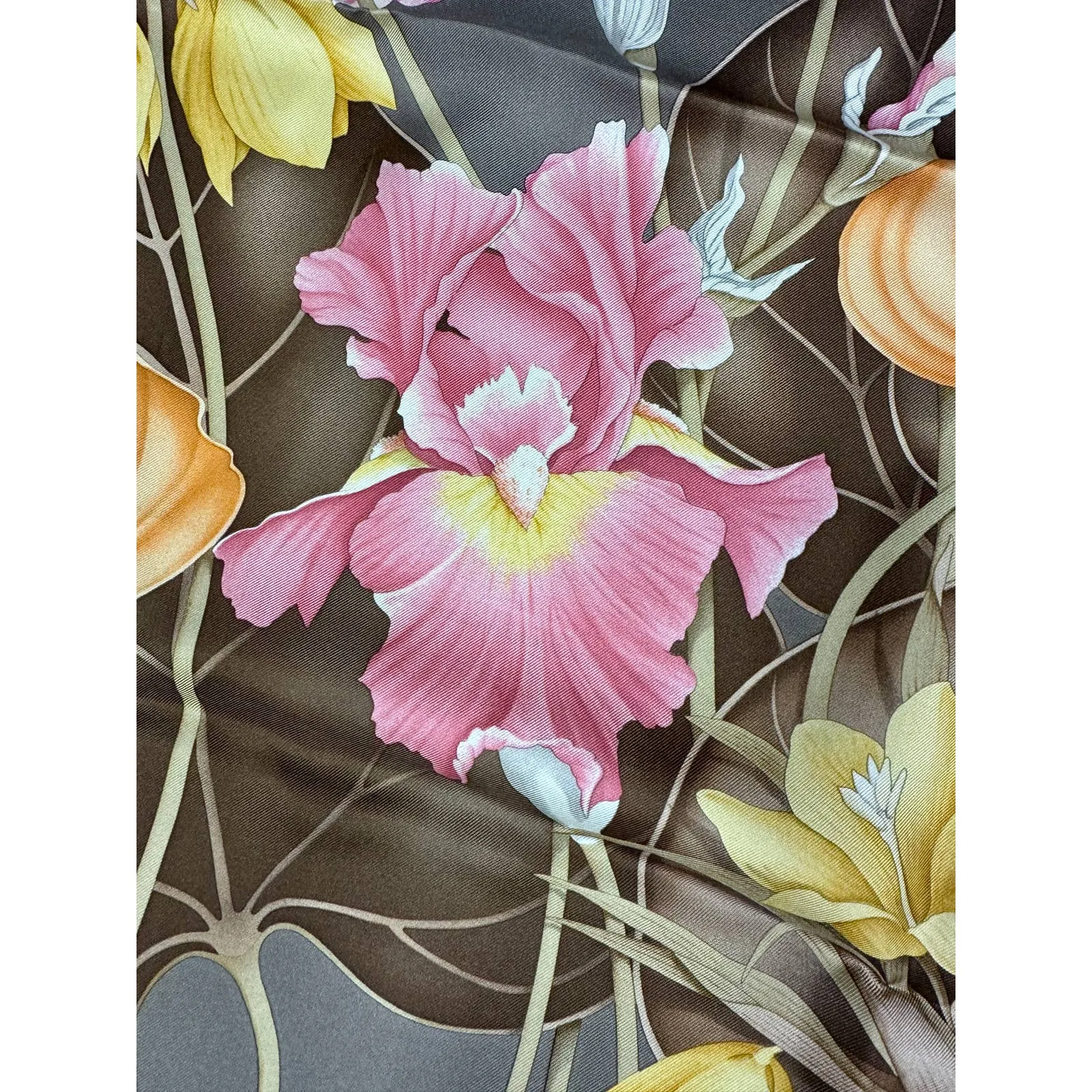 VTG NIB  Salvatore Ferragamo Womens 100% Silk Square Scarf Iris 34"