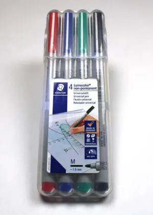 Water Soluble 4-Pack Markers Medium-Tip