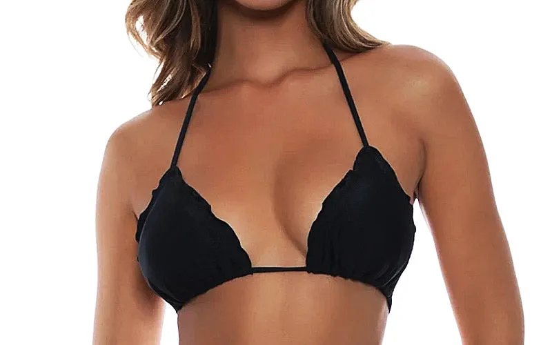 Wavey Triangle-Wavey Tie Side Ruched Back Bikini