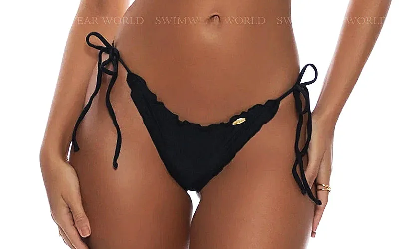 Wavey Triangle-Wavey Tie Side Ruched Back Bikini