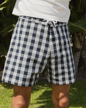 Yellow Rat Hawaiian Palaka Trunks- Navy