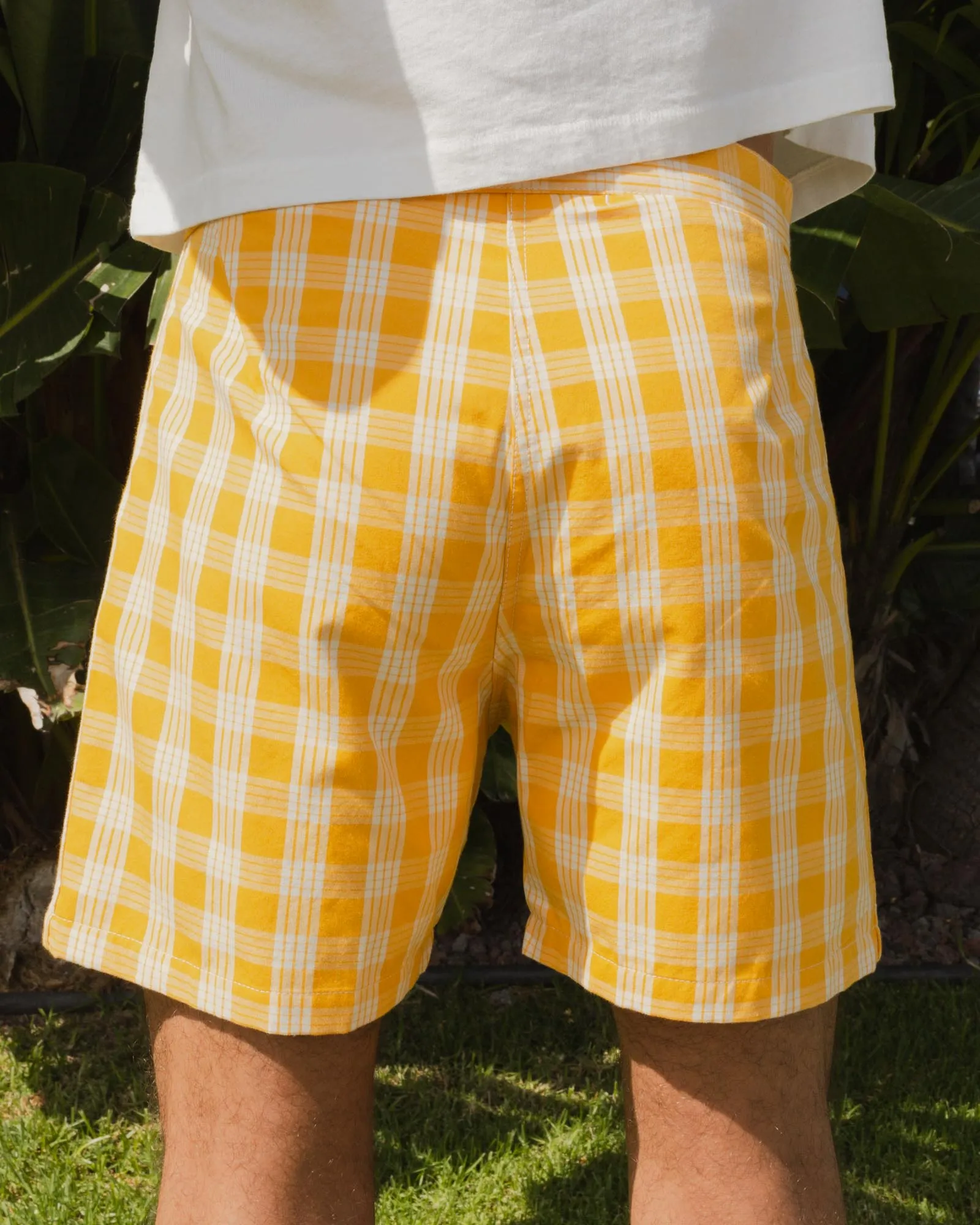 Yellow Rat Hawaiian Palaka Trunks- Pineapple
