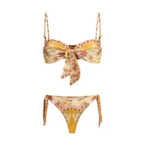 ZIMMERMANN Wylie Women Multicolor Swimsuit Fabric Floral Print Two-Piece Bikini