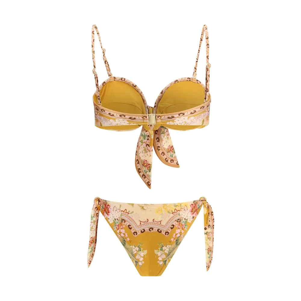 ZIMMERMANN Wylie Women Multicolor Swimsuit Fabric Floral Print Two-Piece Bikini
