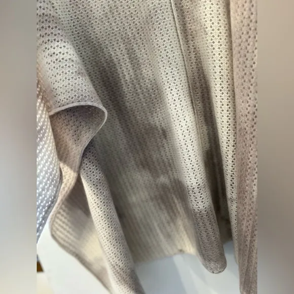 Zoe Couture Hand Painted Novelty One Size Tan and Cream Cashmere Stitch Wrap