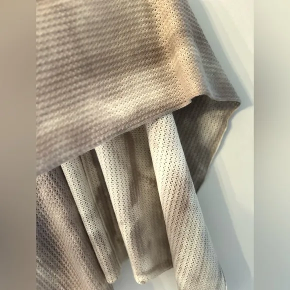 Zoe Couture Hand Painted Novelty One Size Tan and Cream Cashmere Stitch Wrap