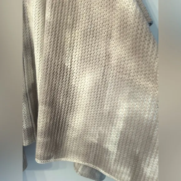 Zoe Couture Hand Painted Novelty One Size Tan and Cream Cashmere Stitch Wrap
