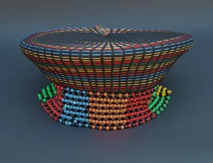 Zulu Married Woman's Headdress Hat  Multicolor Inkehli Vintage